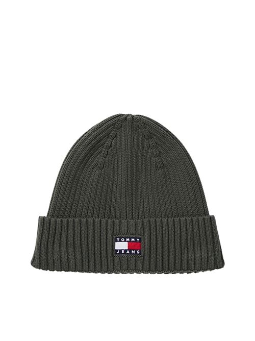 Cappello in maglia di cotone verde Tommy Jeans | AM0AM13669MRH